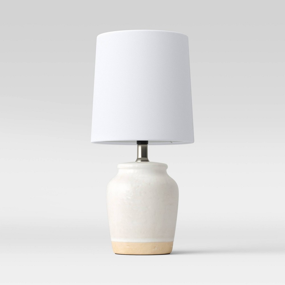 Textural Ceramic Mini Lamp White - Threshold