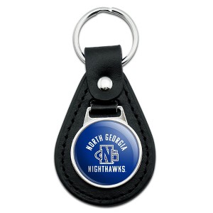 University of North Georgia Nighthawks Black Leather Keychain - 1 of 4