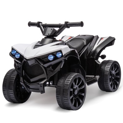 Kids 6V Electric ATV 4 Wheeler – Ride-On Quad with LED Lights, Music Player, Foot Pedal & Durable Wheels