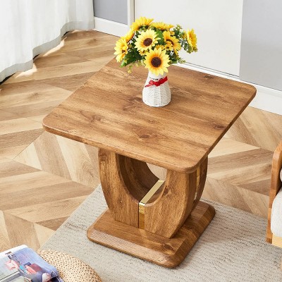 Modern Minimalist MDF Square Coffee Table With Sturdy Base,Multifunctional Use Coffee Table,Side Table In Living Room-Cuddlewood