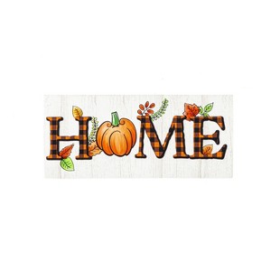Evergreen Pumpkin Home Sassafras Indoor Outdoor Switch Doormat 1'10"x10" Multicolored - 1 of 2
