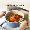 Itopfox 14-Piece Ceramic Nonstick Cookware Set with Stainless Steel Handles, Induction Compatible, Oven & Dishwasher Safe, PFAS PFOA PTFE Free (Blue) - 4 of 4