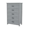 NicBex 5 Drawers Nightstand,Bedside Table with Black Metal Handles,Modern Side Table for Bedroom - 2 of 4