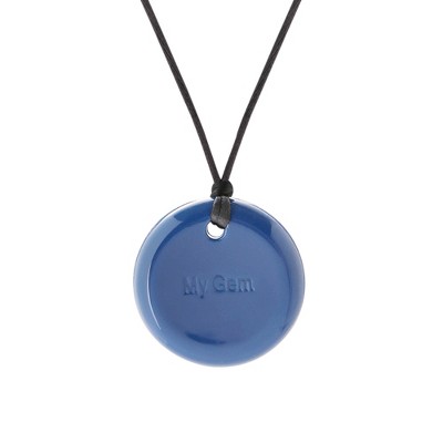 Chewigem Chewable Button Necklace, Navy