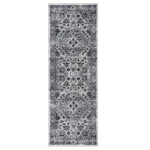 Coolmee Boho Washable Rugs,Vintage Non Slip Ultra Soft Throw Rugs Low-Pile Floor Carpet Rug for Bedroom Entryway Dining Room Dorm, - 1 of 4