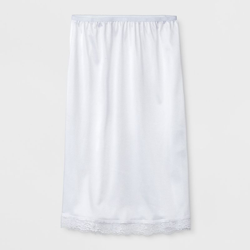 I.C. Collections Girls' Nylon Half Slips - White, 1 of 2