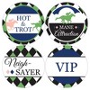 Big Dot of Happiness Kentucky Horse Derby - Horse Race Party Funny Horse Name Tags - Party Badges Sticker Set of 12 - 3 of 4