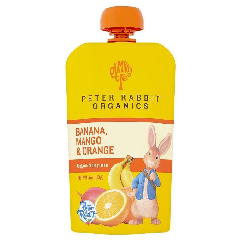 Peter Rabbit Organics Banana Mango &#38; Orange Baby Food Pouch - 4oz, 1 of 4