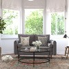 Emma and Oliver Upholstered Mid-Century Modern Pocket Spring Loveseat with Wooden Legs and Removable Back Cushions - 2 of 4