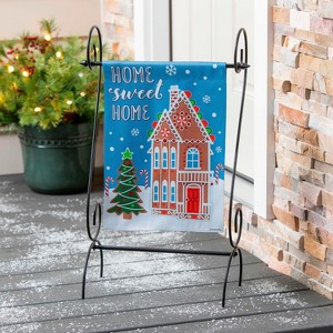 Evergreen Garden Flag Gingerbread Home Suede Double Sided Indoor Outdoor Decor 18" x 12.5" - 1 of 2