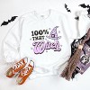 Simply Sage Market Women's Graphic Sweatshirt Purple 100% That Witch - 3 of 4