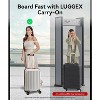 LUGGEX  Checked Large 28 Inch Luggage with Spinner Wheels, PC Expandable Hard Shell Suitcases, Charcoal Metallic - 2 of 4
