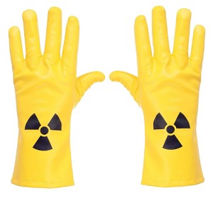 HalloweenCostumes.com One Size Fits Most   Adult Energized Inventor Gloves, Black/Yellow - 1 of 3