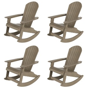 WestinTrends 4-Piece Outdoor Patio All-weather Adirondack Rocking Chair Set - 1 of 3
