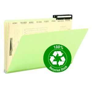 Smead Pressboard Mortgage File Folder, 2/5-Cut Right Position Flat Metal Tab, 14-3/4"W x 10"H, Guide Height, 10 per Box (78208) - 1 of 4