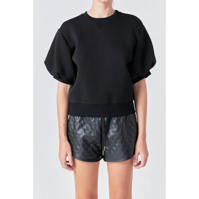 Women's Puff Sleeve Sweatshirt - Grey Lab