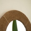 FONTOI Breeza Handwoven Hemp and Bamboo Circle Mirror Wall Mounted Decorative Accent for Bedroom Living Room or Entryway, Silver, 23.82"*23.82"*0.91" - 3 of 4