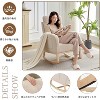 Glider Chairs,Modern Rocking Chair,Rocking Glider Chair for Nursery,Wingback Accent Rocker Chair Upholstered Tall Back Arm Chair w/Side Pockets - 4 of 4