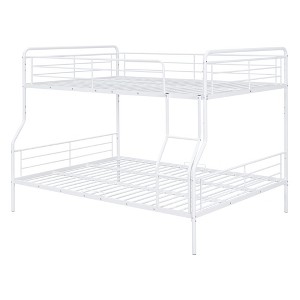 NicBex Full XL Over Queen Bunk Bed with Guardrail,Metal Twin Loft Bed with Ladder and Converts to 2 Twin Single Beds,Bunk Beds for Bedroom - 1 of 4