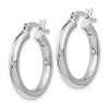 Black Bow Jewelry 2.5mm Polished Sterling Silver Round Hoop Earrings, 17mm (5/8 in) - 2 of 4