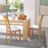 Costway 2 PCS Linen Fabric Upholstered Kitchen Armless Chairs with Rubber Wood Frame Gray/Natural - 4 of 4
