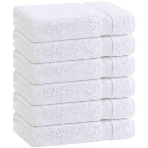 BAGOKIE 6 Piece Ringspun Cotton Bath Towel Set - 1 of 4
