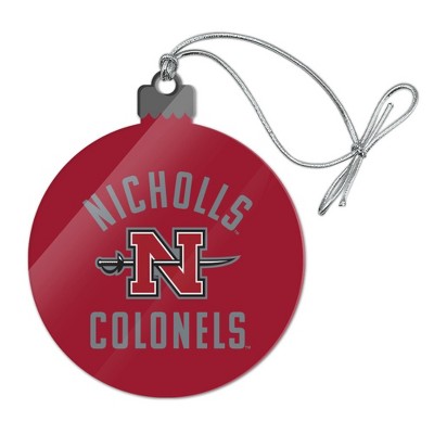 Nicholls State University Colonels Logo Acrylic Christmas Tree Holiday Ornament