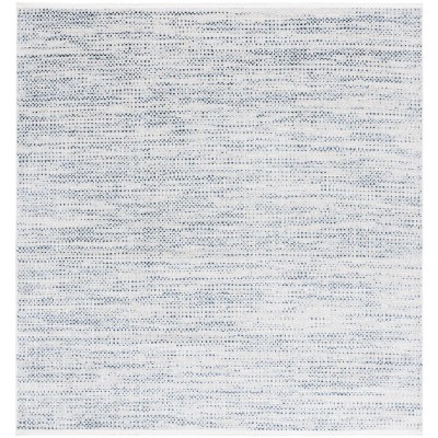 Mila MIL226 Power Loomed Indoor Area Rug - Blue/Ivory - 6'7"x6'7"- Safavieh