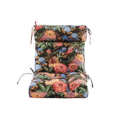 ARTPLAN Patio Chair Cushions Combined Seat and Back,Tufted Outdoor Swivel Chair Cushion with Tie,44"x20"x4"，1 Count,Floral