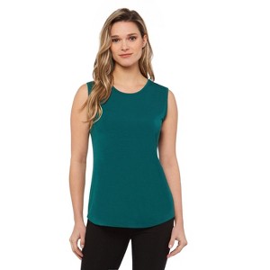 Rekucci Women's Soft Jersey Knit Sleeveless Tank Top – Casual & Versatile Everyday Wear - 1 of 3