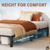 Jojoka Twin/Full/Queen Metal Bed Frame, 6/8/10/14" High Platform with Iron Slats, No Box Spring or Screws Needed, Heavy Duty Support Up to 800 lbs - 3 of 4