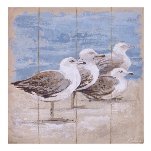 18 X18 Seagulls On The Coast Canvas Art Tan Patton Wall Decor