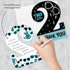 Big Dot of Happiness Two Cool - Boy - Shaped Thank You Cards - Blue 2nd Birthday Party Thank You Note Cards with Envelopes - Set of 12 - 2 of 4
