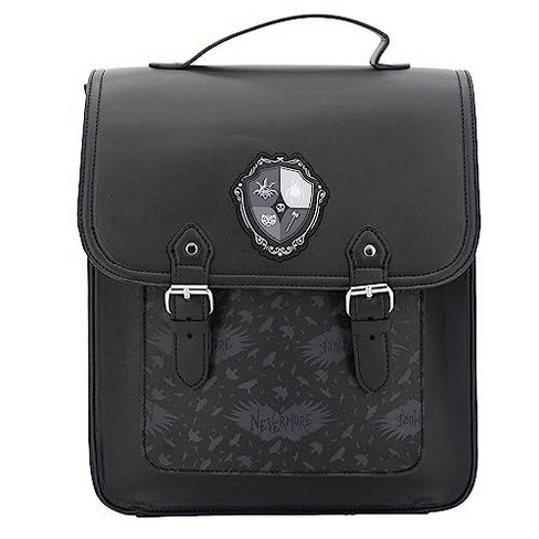 Wednesday Series Nevermore Academy Vegan Leathe2 Inch School Bag Black Target