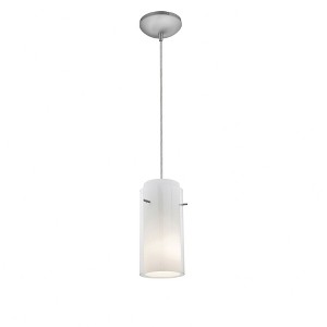Access Lighting Glass`n Glass Cylinder 1 - Light Pendant in  Brushed Steel - 1 of 1