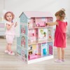 Infans 2-In-1 Double Sided Kids Kitchen Playset & Dollhouse W/ Accessories & Furniture - 3 of 4