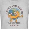 Juniors Womens Catdog Love the Earth T-Shirt - 2 of 4