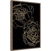 Amanti Art Peonies in gold and black by Rosana Laiz Blursbyai Canvas Wall Art Print Framed 16 x 23-in. - 2 of 4
