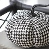 NAYSAYE Party Decoration and Accessories Fabric Pumpkin Figurine for Holiday Halloween Tabletop and Home Decor, Black and White, 7"*7"*7.5" - 3 of 4