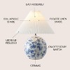JONATHAN Y Shishen 19.5" Cottage Classic Chinoiserie Ceramic Orb LED Table Lamp with Pleated Shade - 2 of 4