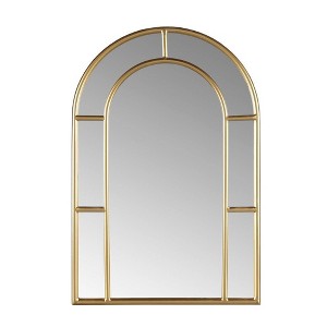 Regina Gold Arched Wall Mirror - Martha Stewart: Lily Pond Collection, Vintage Charm, No Assembly Required - 1 of 4
