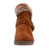 CUSHIONAIRE Women's Rhodes Faux Suede Winter Booties – Fur Boots for Women with Memory Foam, Comfy Boots with Faux Fur,Side Zipper, 2-Inch Wedge Heel - 3 of 4