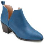Journee Collection Womens Lola Pull On Stacked Heel Booties