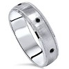 Pompeii3 Black Diamond Mens Wedding Ring 10k White Gold - Size 10 - 2 of 4