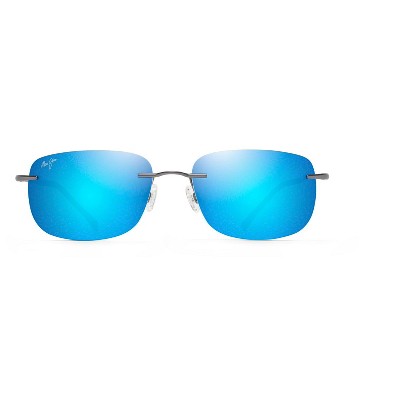 Maui Jim Ohai Rimless Sunglasses - Blue Lenses With Black Frame : Target