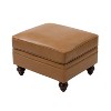 Benito 26.5" Wide Contemporary Genuine Leather Ottoman for Living Room | ARTFUL LIVING DESIGN - 4 of 4