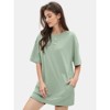 EXLURA Women's Summer Short Sleeve T Shirt Dress Casual Crewneck Resort Wear Tops - 3 of 4