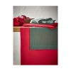tagltd Set of 4 Threads Solid Color Casual Green Cotton Slub Machine Washable Napkins with 2-in Finished Hem, 20x20-in. - 4 of 4