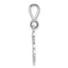 Black Bow Jewelry 14k White Gold, Maci Collection, LG Filigree Script Initial E Pendant - 2 of 4