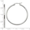 Black Bow Jewelry 2mm Stainless Steel Classic Round Hoop Earrings - 40.5mm (1 1/2 Inch) - 4 of 4
